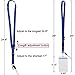 AMUU Badge Lanyard with ID Badges Holder Adjustable Neck Lanyards Quick Release Vertical Waterproof Blue Tight Zipper PVC Card Holder one Side Clear Plastic Another Side Abrasive Antiskid-2 Pack