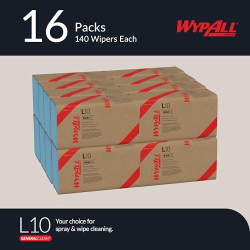 Image of WypAll GeneralClean L10 Light Cleaning Towels, 16 x 140 Sheets (05120)