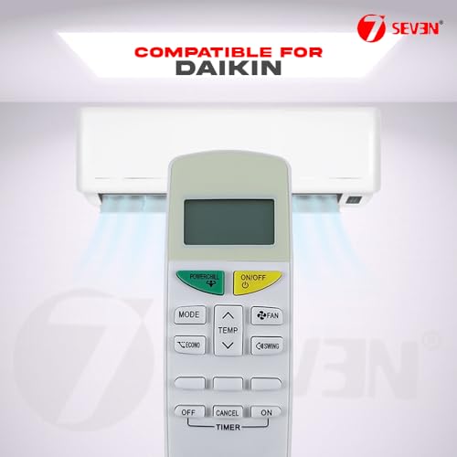 Image of 7SEVEN Compatible with Daikin AC Remote Control ARC470A12 Model 132I Suitable for 1 1.5 2 Ton FTKT50TV 3 Star Split Air Conditioner