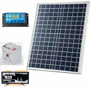 Star Home Solar Panel Kit with 12V. 40Amp Battery, Controller and 200W Power Inverter, 150 watt Solar Panel for RV, Boat, Off-Grid Systems