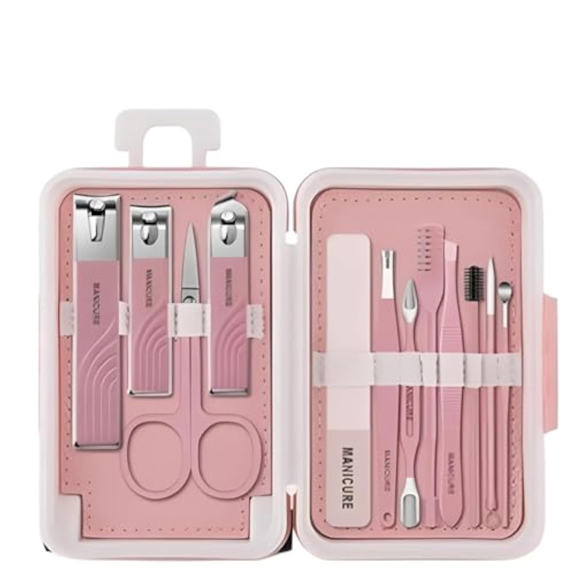 Professional Women 12 Pieces Nail Clipper Set with Travel Case