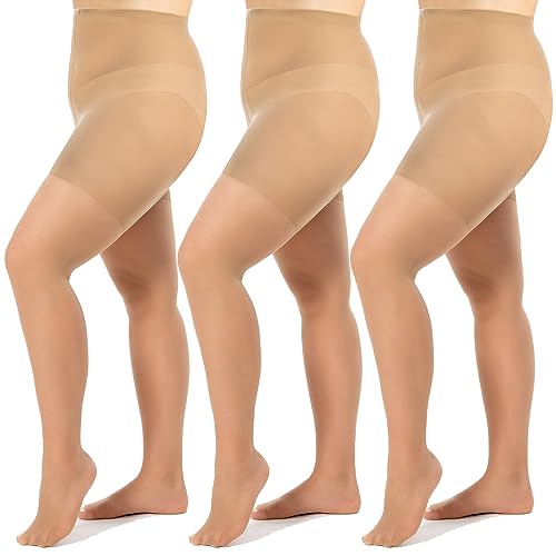 WAJIAFAR Women's Plus Size Tights 3 Pack