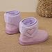 Girls Cute Love Heart Pattern Princess Boots Winter Warm Thick Snow Shoes Fashion Shaggy Plush Ankle Boots