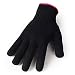 Heat Resistant Gloves for Hair Styling, Curling Iron, Flat Iron and Curling Wand, Black, Pink Edge, 1 Pair