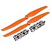 Eliche DyniLao RC CW 7035 7x3,5 pollici ad ala fissa a 2 palette per aeroplano giocattolo, nylon arancione 2 pezzi con anelli adattatori