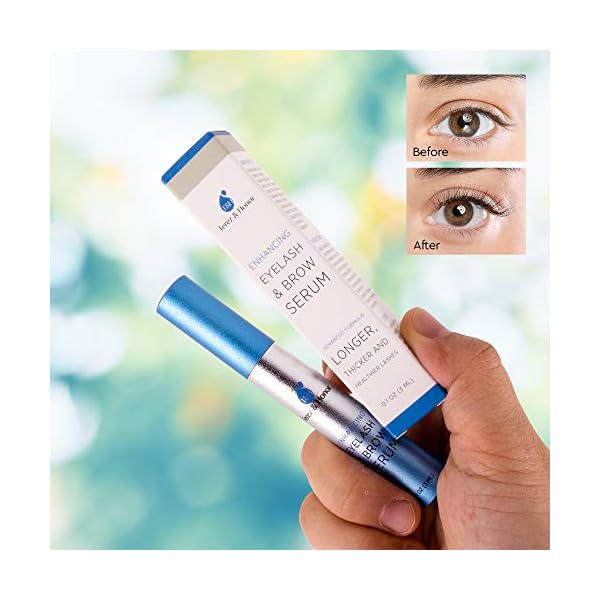Natural-Eyelash-Growth-Serum-and-Brow-Enhancer-to-Grow-Thicker-Longer-Lashes-for-Long-Luscious-Lashes-and-Eyebrows3ml Advanced Eyelash Serum for Thicker, Longer Eyelashes and Eyebrows - Grow Luscious Lashes with Brow Enhancer (3mL)