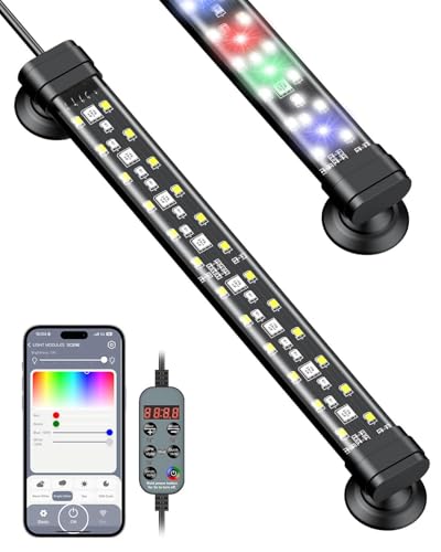 Pawfly-Aquarium-Light-with-Bluetooth-for-Plants-5W-8-inch-Full-Spectrum-Fish-Tank-Light-for-8-15-inch-Fish-Tanks-Submersible-LED-Lights-with-App-Control-Timer-Modes-Adjustable-Brightness Pawfly Aquarium Light with Bluetooth for Plants, 5W 8 inch Full Spectrum Fish Tank Light for 8-15 inch Fish Tanks, Submersible LED Lights with App Control, Timer Modes & Adjustable Brightness - Image 1