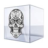 Decal Sticker Skull Design Logo Car Window Wall Art Decor Doors Helmet Truck Motorcycle Note Book Mobile Laptop Size: 4 X 2.8 Inches Vinyl color print