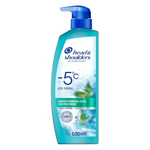 Head & Shoulders Ice Fresh Anti-Dandruff Worlds Coldest Shampoo with 2x menthol delivers instant cooling relief from itch Silicone-free formula refreshes scalp ideal for summer 500ml