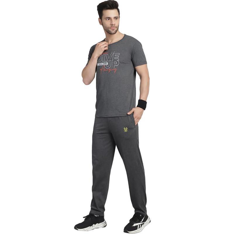 Image of VIMAL JONNEY White Cotton Printed CO-ORD Set Tracksuit for Men-T PRT 23 WHT D10 WHT. 02-P