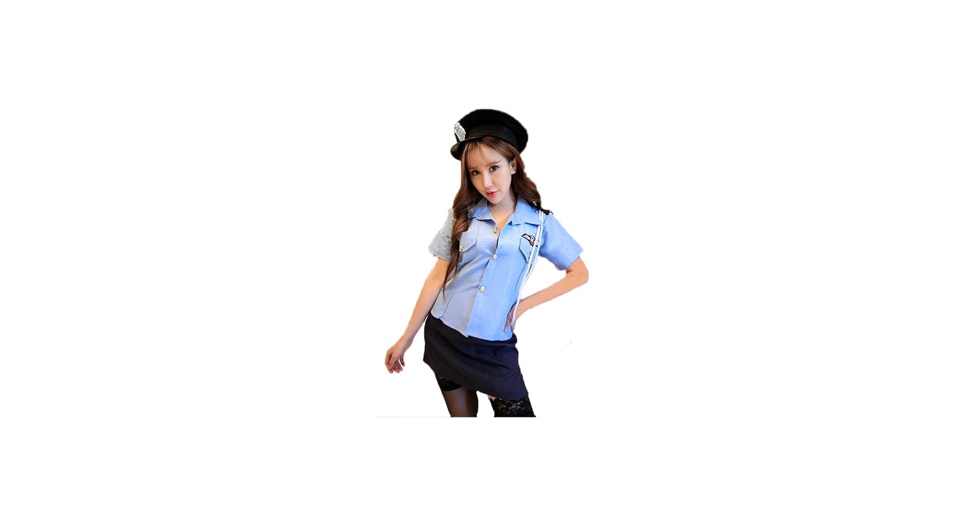 Amazon.co.jp: ハロウィンコスプレ ポリス レディース 仮装 制服