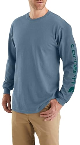 Image of Carhartt Men's Dearborn Loose Long-Sleeve Logo T-Shirt Closeout