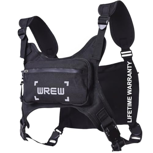 wrew Mochila Peitoral Masculina Resistente à Água, Suporte de Telefone para Corrida, Colete de Corrida para Exercícios