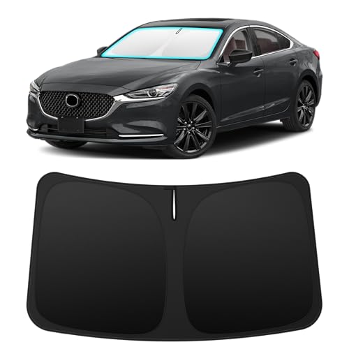 Image of INSAUTO Custom Fit Windshield Sun Shade for Mazda 6 2014-2021 | Foldable Front Window Sunshade Car Accessories, UV & Heat Reflector, Keeps Interior Cool, Includes Storage Bag