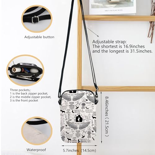 Fantasy Book Inspire Crossbody Bag Dark Romance Bookish Gift Book Series Merch Shoulder Bag2