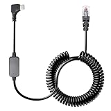 Rendimiento estable: el cable detector de radar viene con un enchufe USB-C a RJ11, que utiliza una nueva tecnología de cifrado de chip. Cuando el cable está conectado a un cargador de coche tipo C, puede alimentar el detector de radar y soportar PPS PD3.0 PD2.0 AFCP SCP PE2.0 PE1.1 SFCP