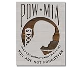 POW MIA Military Veteran 8.5 x 11 Inches Custom Stencil (32)