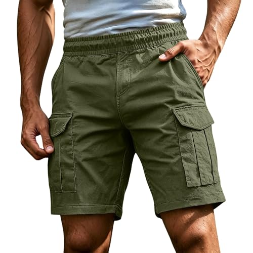 Short de travail cargo homme respirant en coton avec 4 poches
