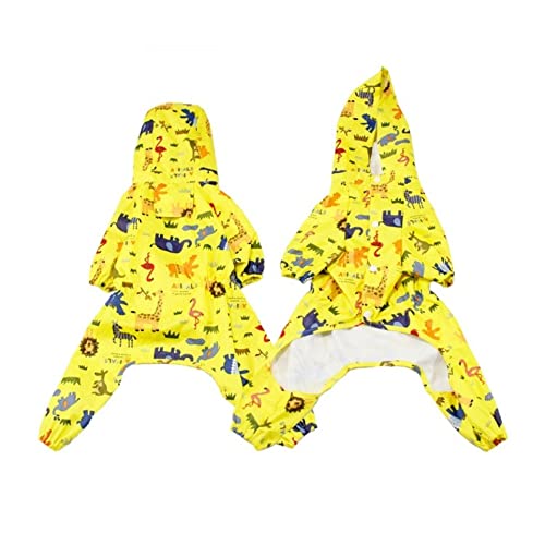 Pet Jumpsuit Raincoat Animal Printed Dog Rain Coat Waterproof Hoodies For Small Large Dogs Outdoor Clothes #TOP6