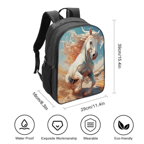 Mochila infantil de caballo resistente y espaciosa para evitar dolores de espalda en el colegio 2