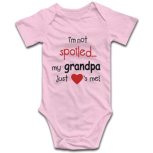 I'm Not Spoiled My Grandpa Just Loves Me Baby Bodysuit Short Sleeve/Sleeveless/Long Sleeve Rompers