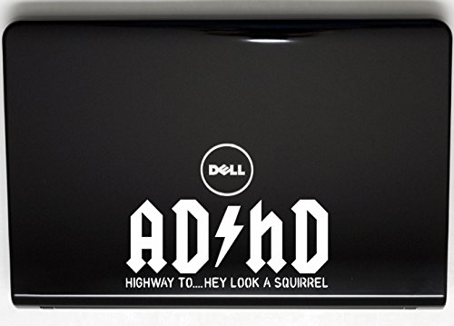 Ad/Hd Highway To.hey Look A Squirrel - 8" X 3 1/2" Die Cut Vinyl Decal For Windows, Cars, Trucks, Tool Boxes, Laptops, Macbook - Virtually Any Hard, Smooth Surface #TOP1