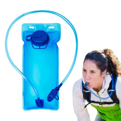 Bolsa de hidratación de 1.5L/2L/3L, bolsa de almacenamiento de agua a prueba de fugas, sin BPA, bolsa de agua de gran capacidad, paquete de hidratación para camping, ciclismo, correr (azul-B, 2L)