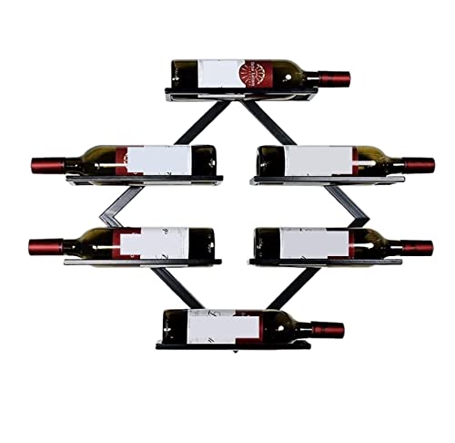 Soporte para botellas de vino de hierro negro para pared miniatura 1