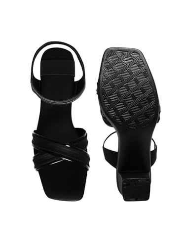 Image of Selfiee Cross Strap Block Heels Perfect for Every Occasion, Elegant Party Heel Sandals for Women & Girls