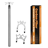 Msnaile 3K Carbon Fiber Retractable Pool Bridge Stick with Removable Metal Bridge Heads, Professional Snooker...