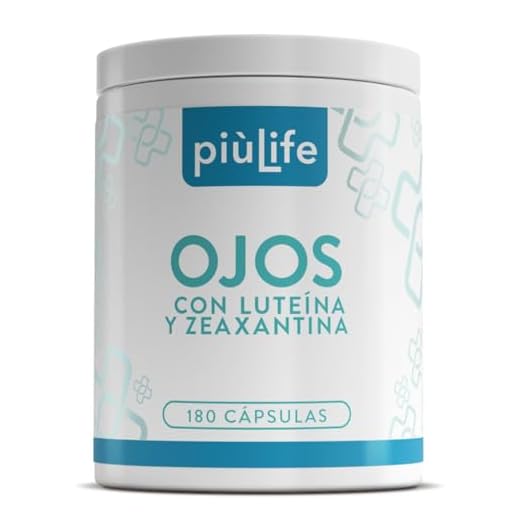 Luteina Con Zeaxantina Ojos 120 Cápsulas Suplemento Para La Vista Piulife® Vitaminas Para Los Ojos Con Vitamina E, Vit A, B2, Zinc Vid Roja Y Extracto De Arandano, Antioxidantes Capsulas Ojos Secos