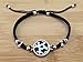 Unisex fashion Black Braided Delicate Bracelet Cow Print Glass Cabochon Charm Design