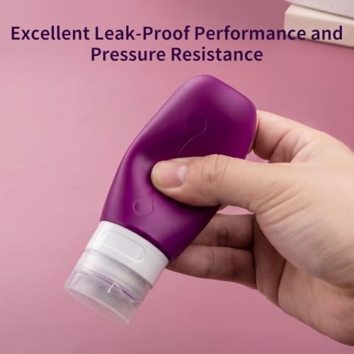 Image of Gemice Travel Bottles for Toiletries, Tsa Approved, Travel Size Containers, BPA Free Leak Proof Tubs Refillable Liquid Accessories for Cometic Shampoo and Lotion Soap