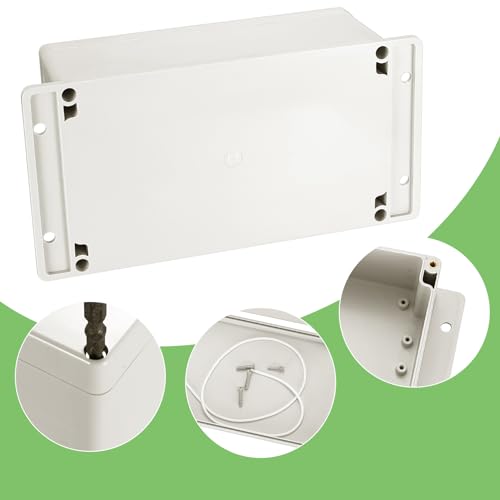 Miniatura 3 de Caja De Conexión Para Electrónica, Caja De Derivación Impermeable Ip65, Caja De Distribución De Pared, Caja De Proyecto Electrónico, Caja De Conexión Gris-Blanco Con Orejas, 200x120x75mm