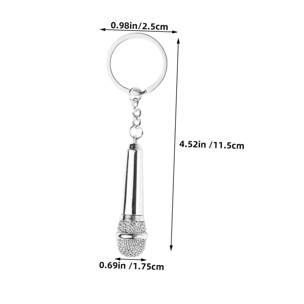 8stücke Mikrofon Schlüsselanhänger Verspielte Taschenanhänger Für Schlüssel Rucksäcke Und Dekorationen Metallisches Design Für Individuelle Styles Und