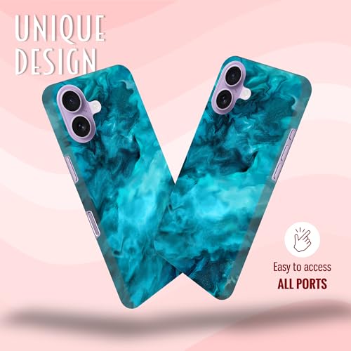 Coque pour iPhone 17 GlamCase en plastique dur imprimé bleu sarcelle - 4