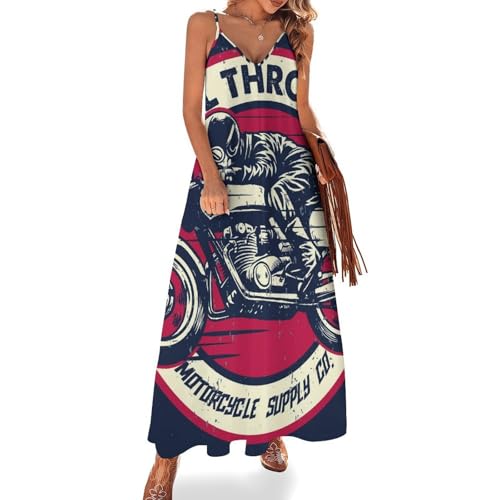 Robe longue pour femme d'été sans manches aux finitions soignées pour silhouette chic