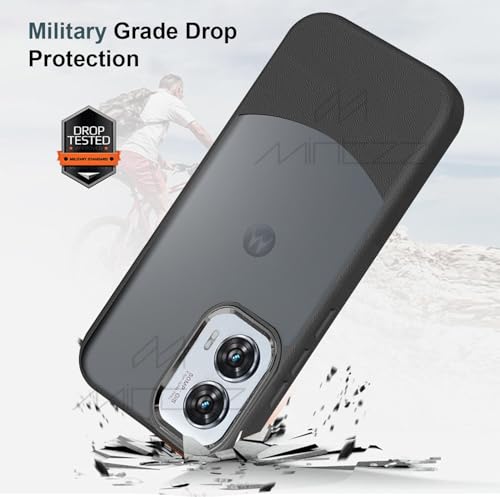 Image of MINTZZ Moto Edge 50 Fusion Back Cover, Leather Design, Protective Cover with Camera Lens Protection, Premium Grip & Slim Fit Durable, Edge 50 Fusion Case (Black, Moto Edge 50 Fusion)