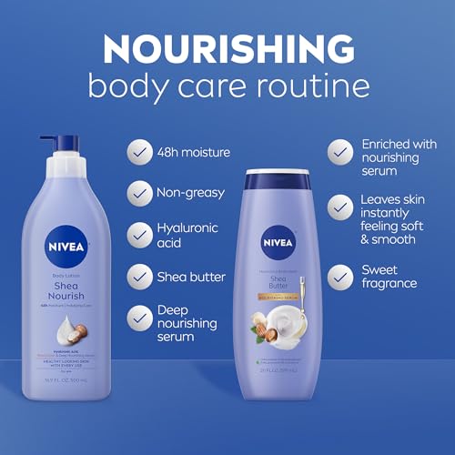 NIVEA Shea Daily Moisture Body Lotion 6.8 fl. oz. Bottle - Image 3