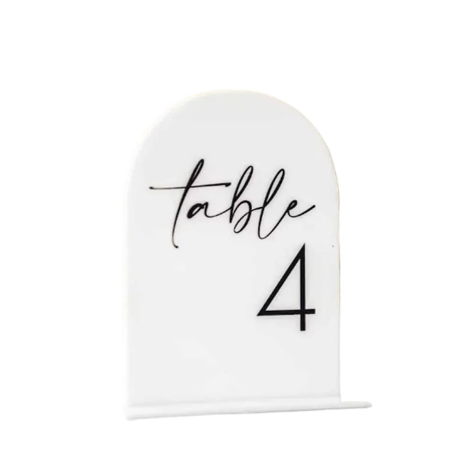 PortanúMeros De Mesa Acrylic Arched Shape Table Numbers Wedding With Stands Party Reception Decoration PosanúMeros Para Boda(White Arch Back,Table 1-10)