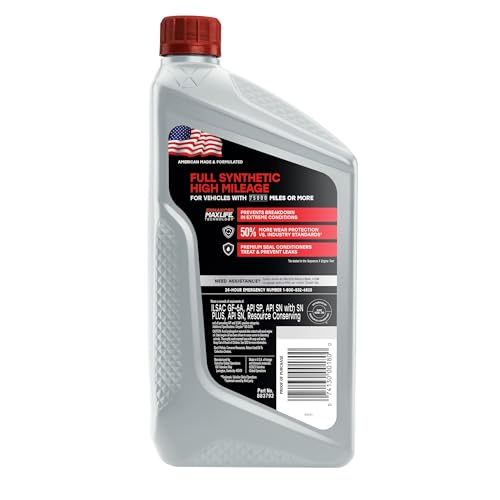 Image of Valvoline Full Synthetic High Mileage with MaxLife Technology 10W-30 Motor Oil 1 QT