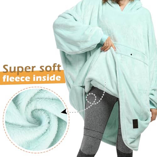 Catalonia Oversized Microfiber Fleece Wearable Blanket Hoodie — view 2
