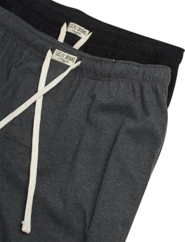 Lucky Brand Mens Pajama Pants – 2 Pack Micro Suede Knit Bottom Joggers for Men with Side Pocket - Mens Lounge Pants (S-XL)2