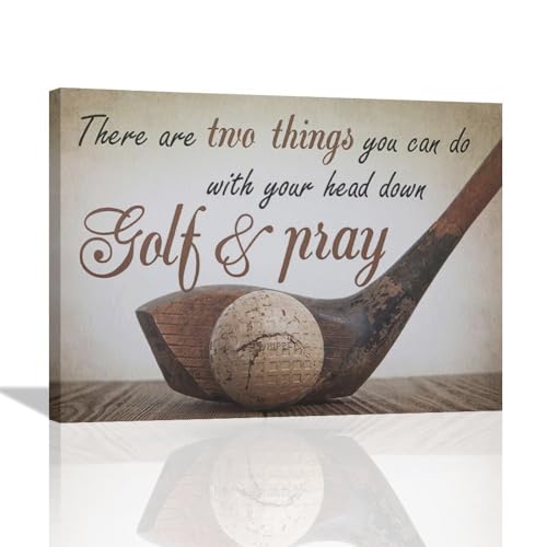 Golf Wall Art Sports Golf Pictures Wall Decor Motivational Quotes Canvas Painting Artwork Modern Home Decorations Framed for Bedroom Office Living Room 12