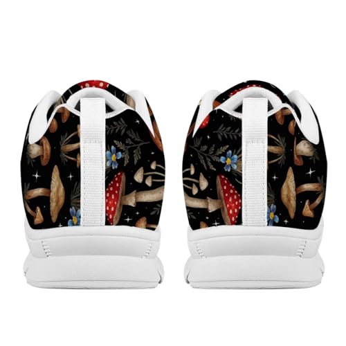 Jeiento Women's Flower Shoes Lace Up Walking Sneakers Lightweight Breathable Sport Running Shoes Gym Workout Sneakers Work Flats4