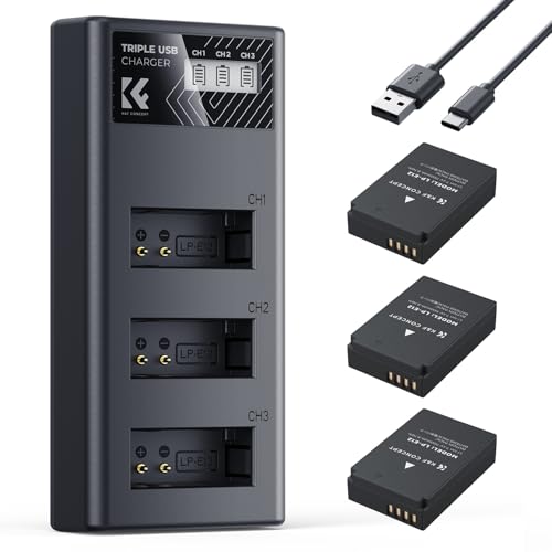 [Ampia compatibilità]: compatibile con i modelli Canon più diffusi che utilizzano batterie LP-E12: fotocamere digitali EOS M, M2, M10, M50, M50 Mark II, M100, M200, PowerShot SX70 HS, Rebel SL1;