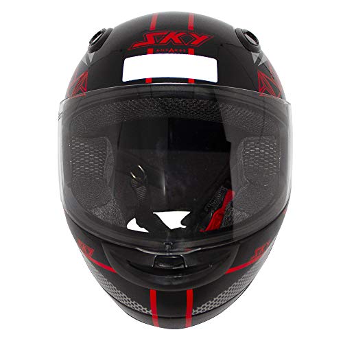 CAPACETE SKY ANTARES PRETO BRILHO, TRANSF VERMELHO 62