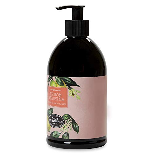 Simple Pleasures Luxury Lemon Verbena Scented Aromatic Hand Cleanser - Classic Floral Design Hand Soap Dispenser Pump for Bathroom Or Kitchen Countertop - Backed by The Good Housekeeping Seal