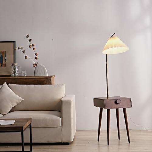 Lámpara de pie con mesa y cajón moderno de 3 colores 7