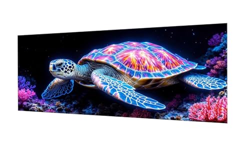 Broderie diamant tortue 60x150cm : Kit créatif adultes pour évacuer le stress